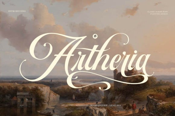 Artheria: A Vintage Script Font for Polished Branding