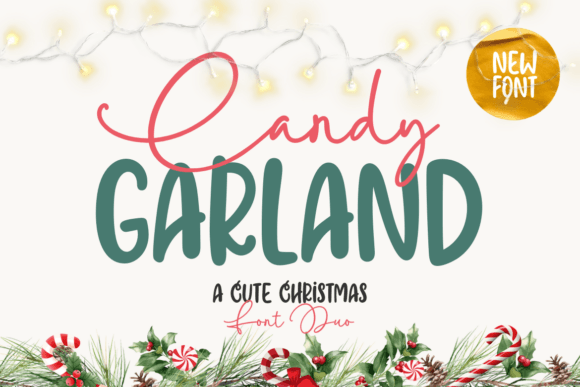 Candy Garland Duo: A Festive Typeface for Editors