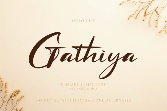 Gathiya: A Sophisticated Script Typeface for Editorial Design
