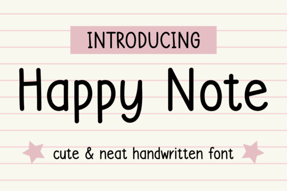 Happy Note: A Playful Typeface for Modern Web Design
