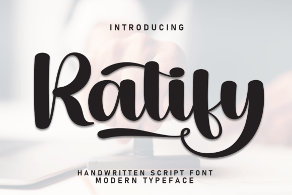 Ratify: A Delicate Handwritten Typeface for Editorial Design